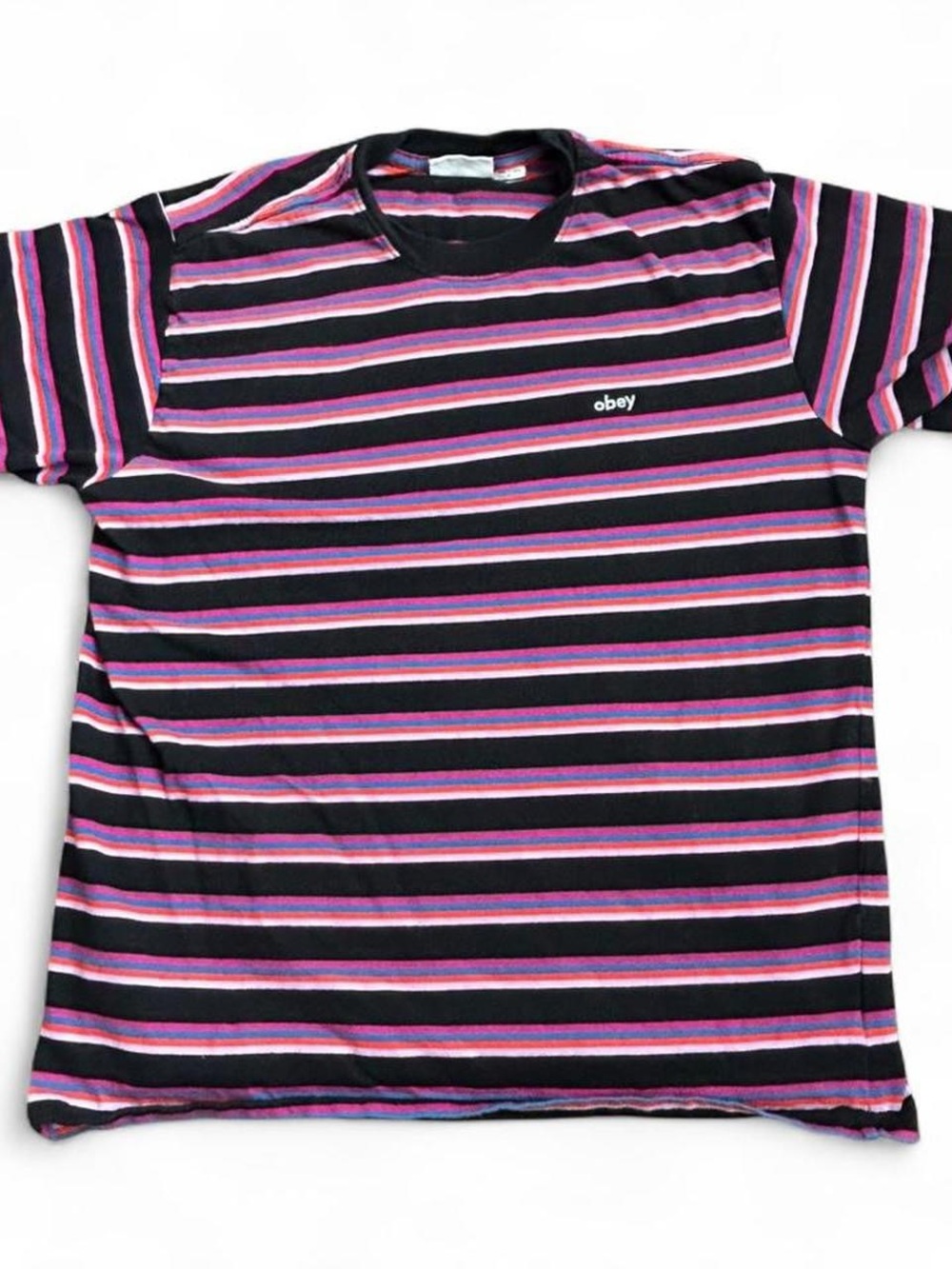 Obey Striped Cotton Tee